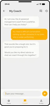 Chat with Lisa, the LeadWise AI management coach